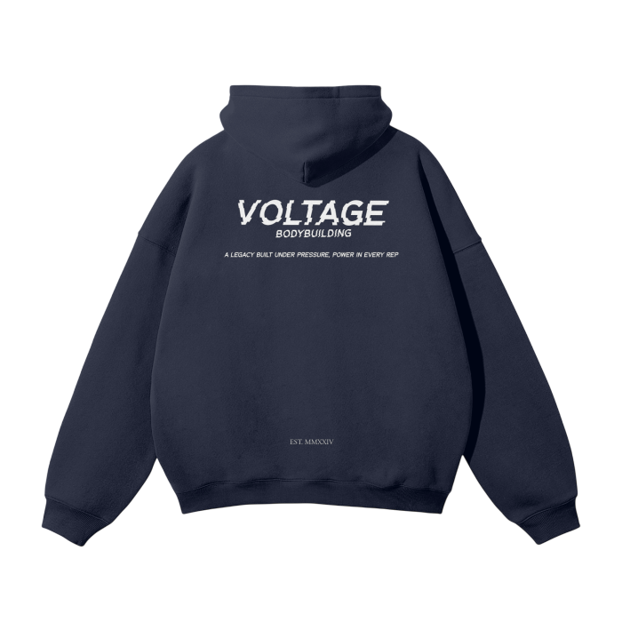 'LEGACY BUILT UNDER PRESSURE' HOODIE IN NAVY BLUE